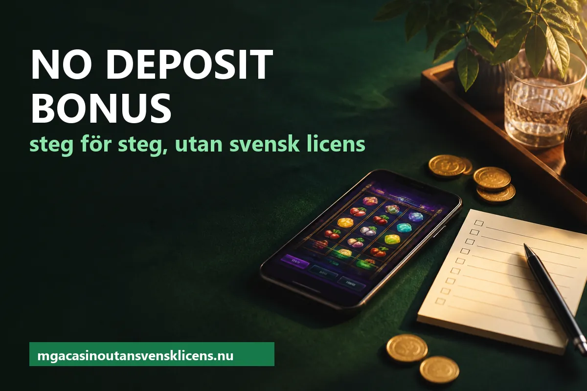 Mobil med en spelautomat på ett mörkt bord bredvid en checklista och en penna
