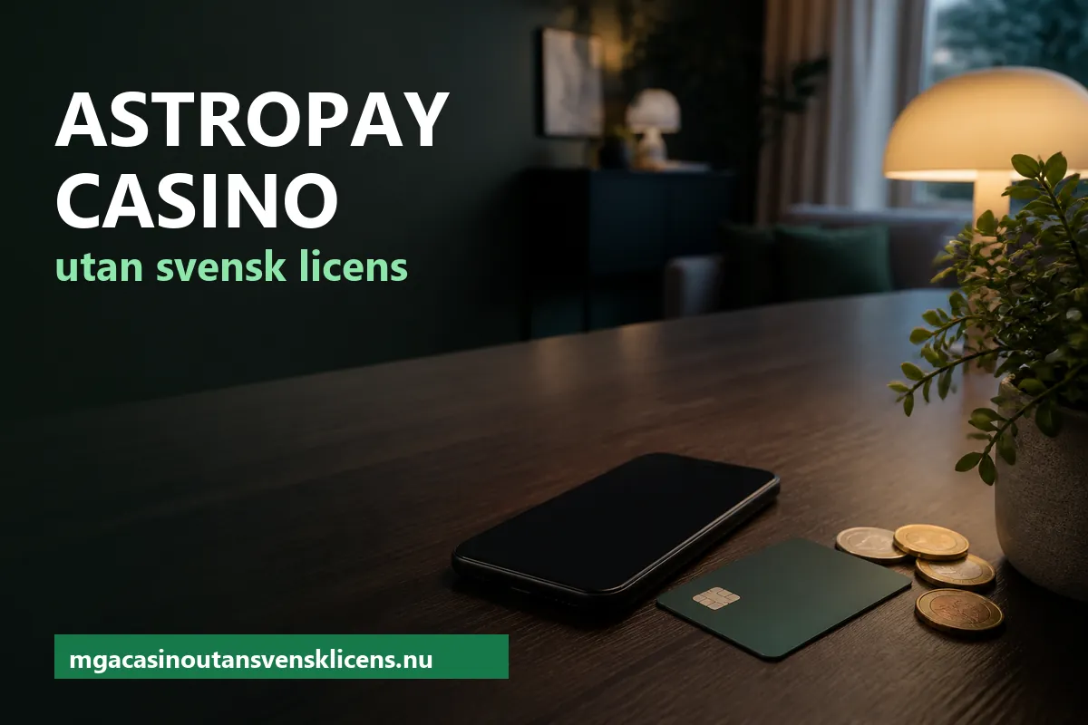 Mobiltelefon med mörk skärm och ett grönt betalkort utan tryck på ett skrivbord i kvällsljus