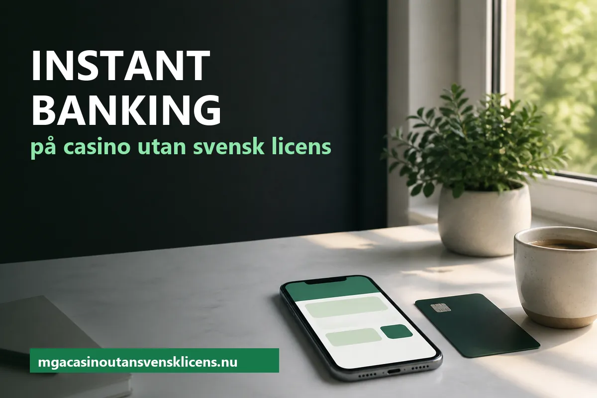 Mobiltelefon med en bankapp utan text bredvid ett bankkort och en kaffekopp på ett ljust skrivbord