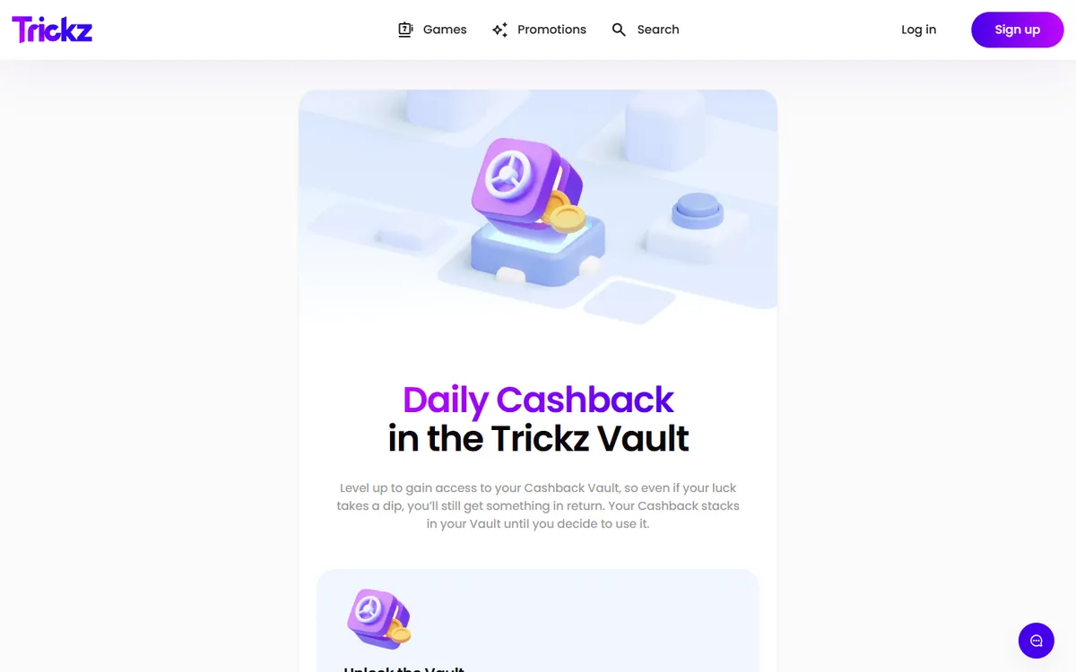 Trickz cashback i Vault
